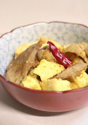 美味★簡単★豚肉と豆腐の炒め物カレー風味-レシピのメイン写真