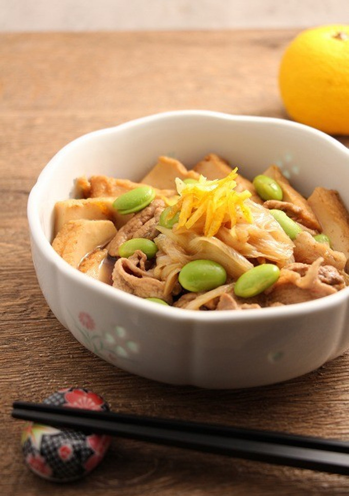 簡単5分！厚揚げ肉豆腐-レシピのメイン写真
