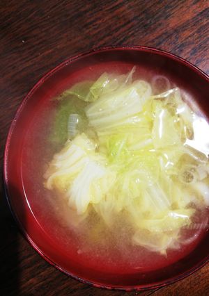白菜と長ネギの糀味噌汁-レシピのメイン写真