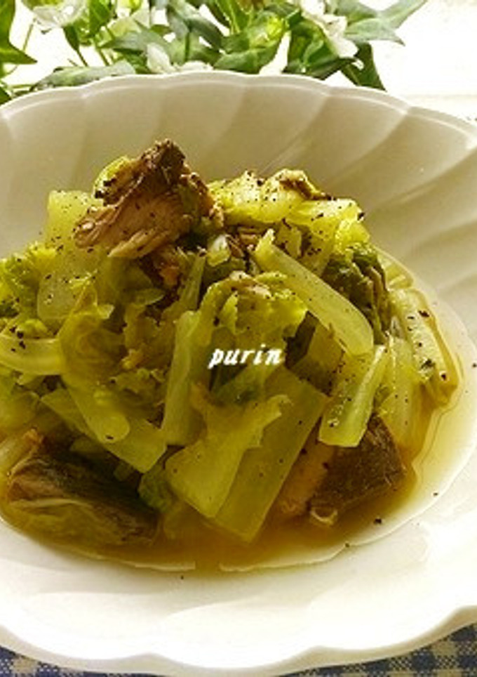 白菜とサバ缶のカレー蒸し-レシピのメイン写真