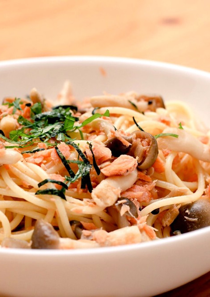 鮭としめじの和風パスタ-レシピのメイン写真