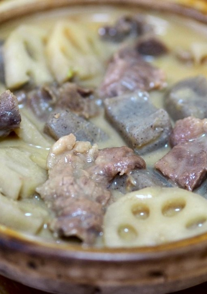 白みそで牛筋煮込み、ドテ焼き風～☆-レシピのメイン写真