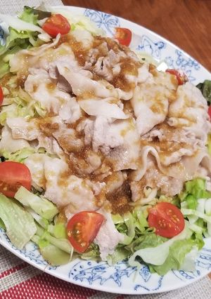豚しゃぶサラダ〜玉ねぎドレッシングで〜-レシピのメイン写真