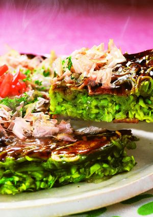 茶そば入り♪桑抹茶お好み焼き-レシピのメイン写真
