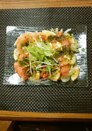 ヨウサマの減塩サーモンカルパッチョ-レシピのメイン写真