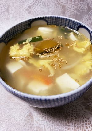 かぶとニラの中華ふわふわ玉子スープ-レシピのメイン写真