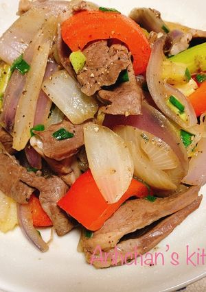 胡椒が効く豚ハツ炒め-レシピのメイン写真