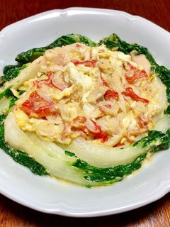 簡単に♪白菜とカニカマの卵とじ中華餡掛け-レシピのメイン写真