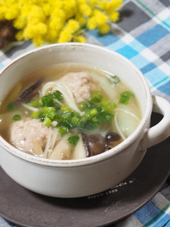 肉団子とたっぷりキノコのとろみスープ-レシピのメイン写真