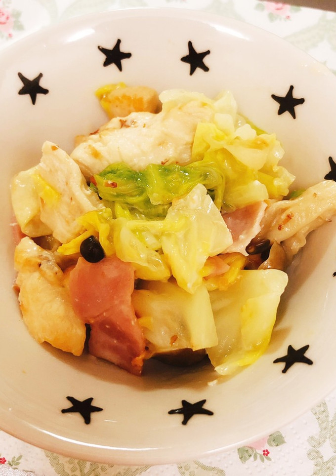 キャベツと鶏肉のおかかマヨ和え-レシピのメイン写真