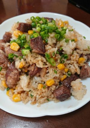 牛ステーキのガーリック炒飯-レシピのメイン写真