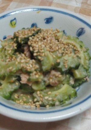 苦味すっきり☆ゴーヤのごまドレ和え-レシピのメイン写真