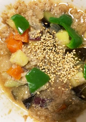 全てレンジさつま芋なすごま味噌麻婆春雨風-レシピのメイン写真