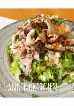 ＊簡単＊香味だれ白菜と豚肉サラダ風-レシピのメイン写真