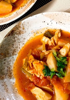 にんにく香る♪タラとかぶのトマトソース煮-レシピのメイン写真