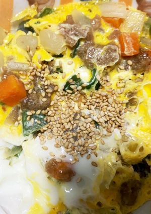 全てレンジ卵とたっぷり野菜甘酢生姜炒め煮-レシピのメイン写真