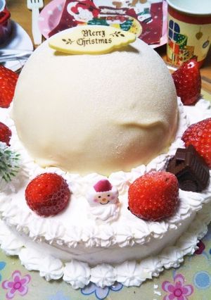 ☆クリスマス☆デコレーションドームケーキ-レシピのメイン写真