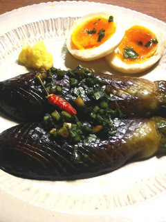 焼きなす にら魚醤醤油-レシピのメイン写真