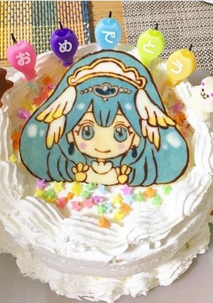 誕生日ケーキ.キャラチョコ.プリキュア-レシピのメイン写真
