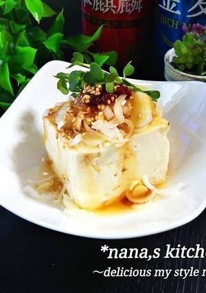 簡単めちゃウマおつまみ♥️ピリ辛ネギ豆腐-レシピのメイン写真