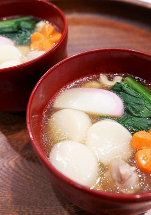 うすぎり白玉で簡単お雑煮～関東風～-レシピのメイン写真