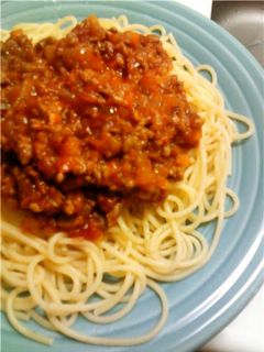 鉄板。ミートソースすぱげちー-レシピのメイン写真