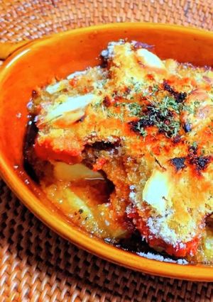 砂肝トマト煮込みとじゃがいもオーブン焼き-レシピのメイン写真