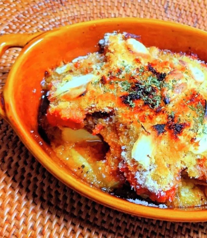 砂肝トマト煮込みとじゃがいもオーブン焼き-レシピのメイン写真