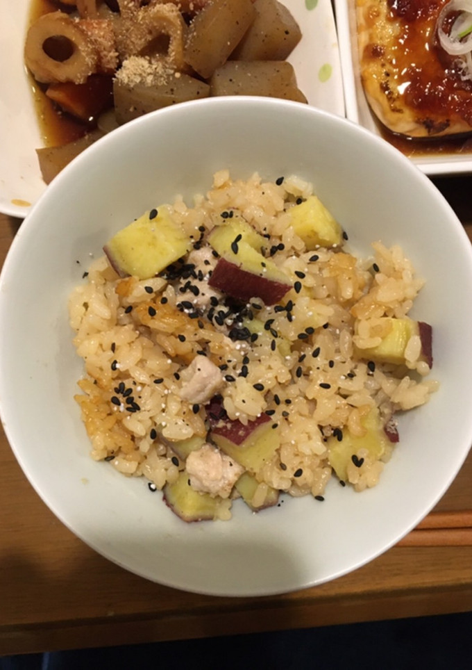 さつまいもと豚肉の炊き込みご飯-レシピのメイン写真