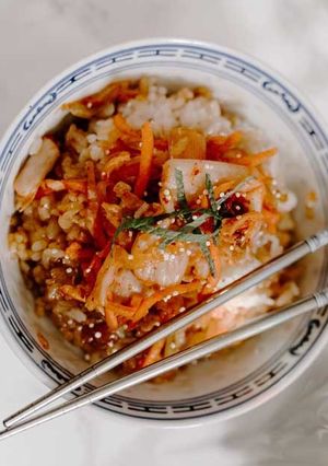 手抜き簡単キムチご飯-レシピのメイン写真