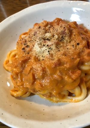 濃厚☆トマトクリームうどん-レシピのメイン写真