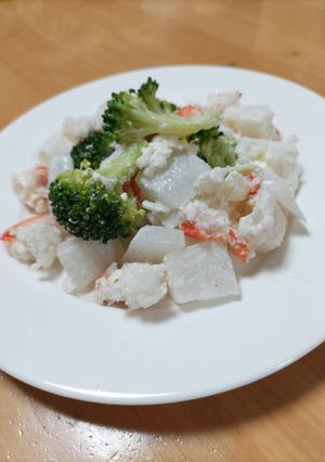 大根のタラバカニからしマヨ和え-レシピのメイン写真