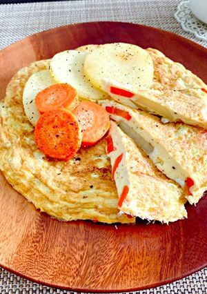 余った具材でスパニッシュオムレツ☆-レシピのメイン写真