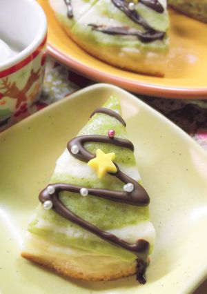 クリスマス　パンケーキ♪三角ツリーケーキ-レシピのメイン写真