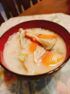 食べる味噌汁・7~豆乳 舞茸 かぶ 人参-レシピのメイン写真