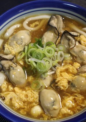 超簡単！　牡蠣づくし玉子あんかけうどん♪-レシピのメイン写真