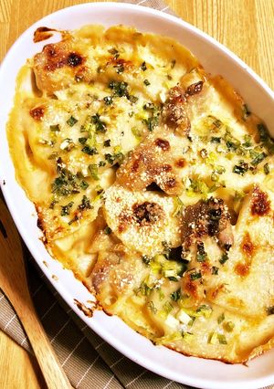 長芋と鶏肉のとろ〜り和風クリームグラタン-レシピのメイン写真