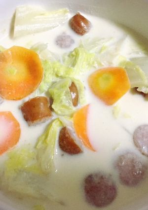 簡単＊ほっとする味白菜のミルク味噌スープ-レシピのメイン写真