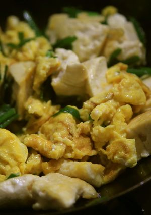 安くて簡単、島豆腐のニラチャンプルー-レシピのメイン写真