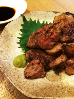 通な酒の肴♡鳥肝のレア焼~わさび醬油で~-レシピのメイン写真