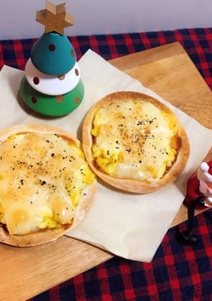 餃子の皮で簡単卵のピザ♡-レシピのメイン写真