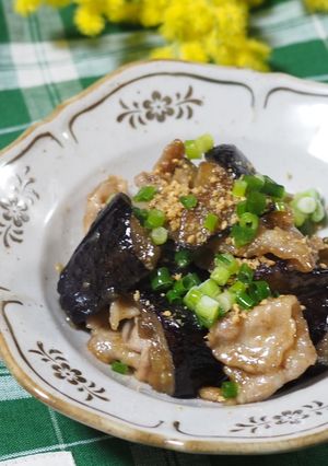 ちゃちゃっと簡単豚肉と茄子の甘辛炒め-レシピのメイン写真