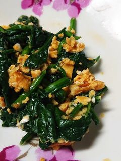 卵とほうれん草の炒め物-レシピのメイン写真