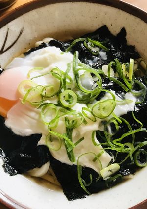 めんつゆで簡単●味つけ海苔＆玉子うどん-レシピのメイン写真