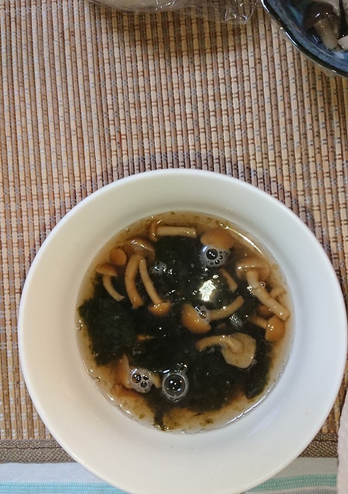 糖尿食なめこと焼き海苔のすまし汁-レシピのメイン写真
