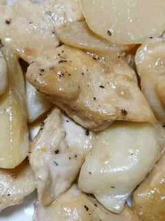 鶏むね肉とかぶのマヨ醤油炒め-レシピのメイン写真