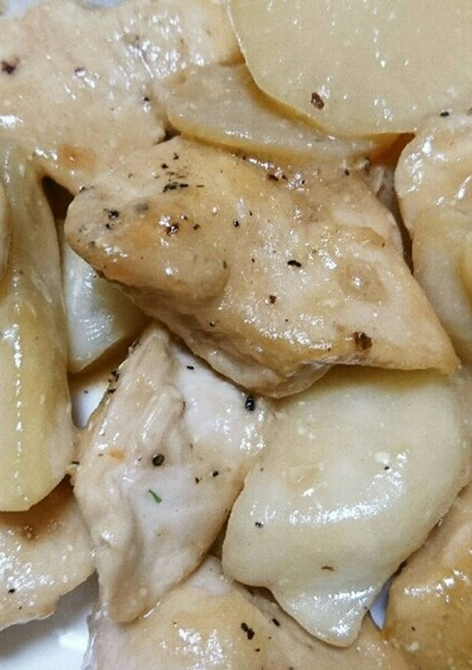 鶏むね肉とかぶのマヨ醤油炒め-レシピのメイン写真