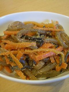 たらこスパソースで☆こんにゃく炒め-レシピのメイン写真