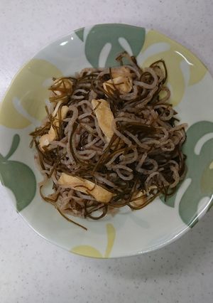糖尿食レシピ刻み昆布と糸こんにゃくの煮物-レシピのメイン写真