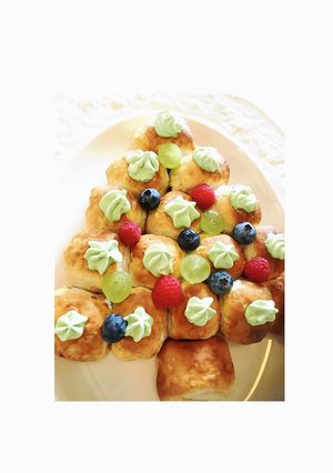 クリスマスツリーのプルアパートあんぱん-レシピのメイン写真